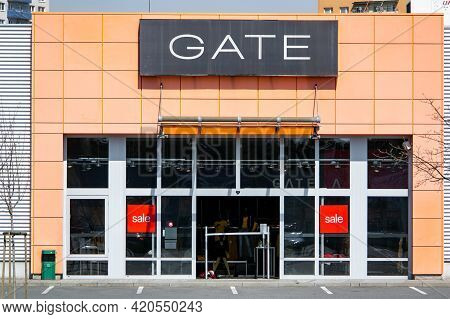 Ostrava, Czech Republic - April 28, 2021: The Storefront Of The Gate Outlet Which Sells Modern Fashi