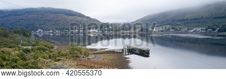 Pier Aerial View Above Loch Long At Arrochar