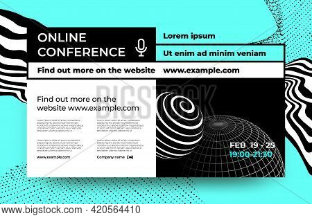 Scientific Conference. Webinar And Business Seminar Invitation Poster Template. Online Training. Ann