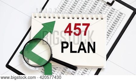 Notebook With Tools And Notes Text 457 Plan With Chart
