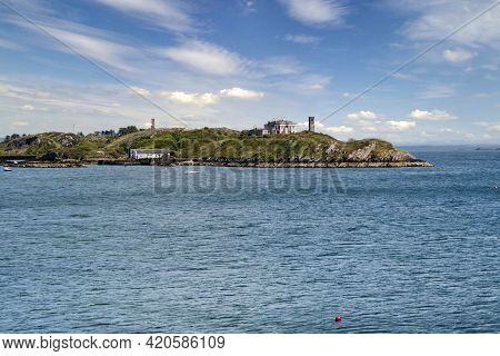 Image Of Two Signal Towers Located On Rock Island In Crookhaven Harbour.county Cork, Ireland.
