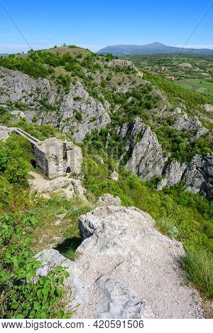 Remains Of Soko Grad Sokolac (falcon City) Medieval Fortress Near The City Of Sokobanja In Eastern S