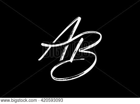 Creative Luxury Ab Letter Logo Design Templet. Vector And Illustration. Sign And Symbol.
