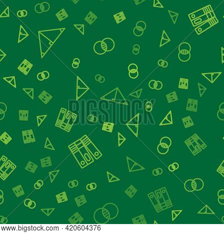 Set Line Angle Bisector Of A Triangle, Office Folders And Mathematics Sets And B On Seamless Pattern