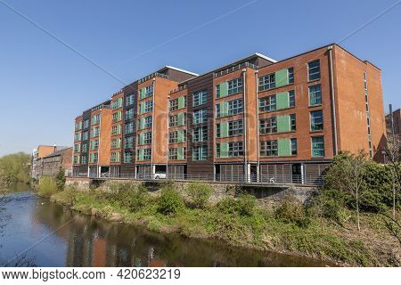 Sheffield, South Yorkshire, England - April 19 2021: Kelham Island Sheffield. The Once Industrial Qu