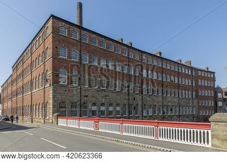 Sheffield, South Yorkshire, England - April 19 2021: Old Factory At Kelham Island In Sheffield. Thes
