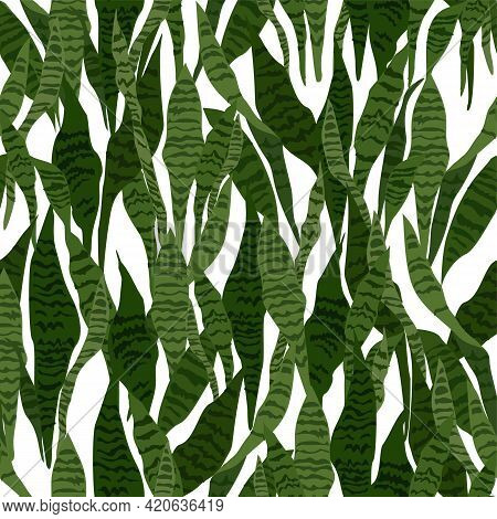 Abstract Seamless Pattern With Leaves. Vector Fail.