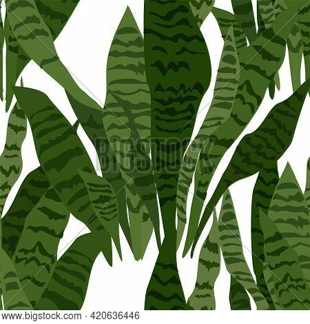 Abstract Seamless Pattern With Leaves. Vector Fail.