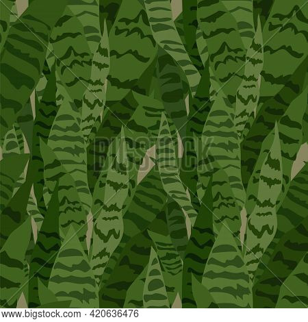 Abstract Seamless Pattern With Leaves. Vector Fail.