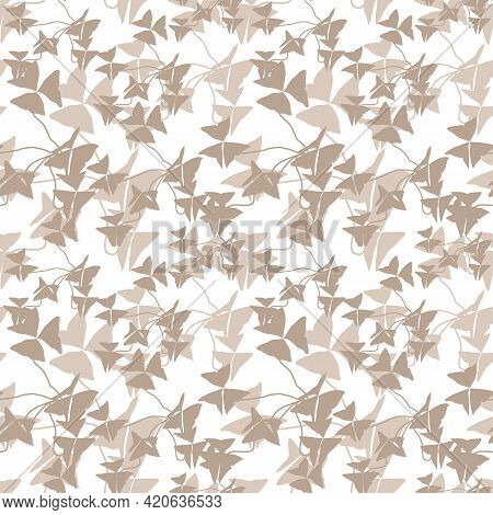 Abstract Seamless Pattern With Leaves. Vector Fail.