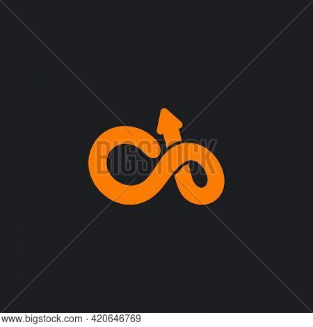 Letter Cb Motion Arrow Up Success Symbol Logo Vector