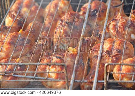 Meat On The Fire, Barbecue, Shish Kebab