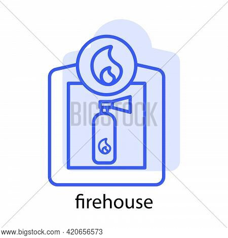 Firehouse Icon. The Icon Can Be Used For Application Icon, Web Icon, Infographics, Editable Stroke.