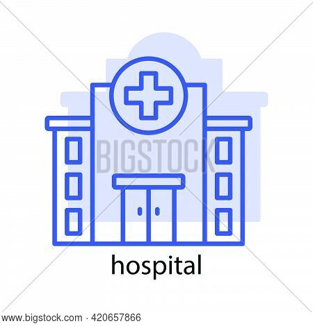 Hospital Icon. The Icon Can Be Used For Application Icon, Web Icon, Infographics, Editable Stroke. D
