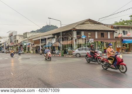 Phuket,thailand - July 13,2018 : Street View Of Old Building In Old Town District Of Phuket,thailand