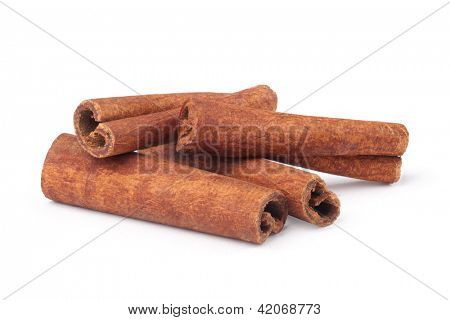 계 피 막대기에 고립 된 흰색 배경