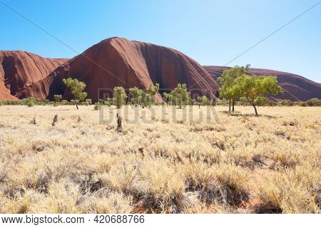 Uluru (ayers Rock), Northern Territory, Australia, September 2018.  This Imposing Geological Structu