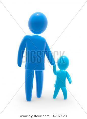 พ่อและลูกชายที่เดิน