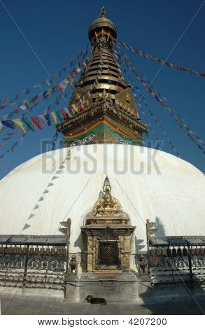 Entrada para Swayambunath Stupa em Kathmandu, nepal