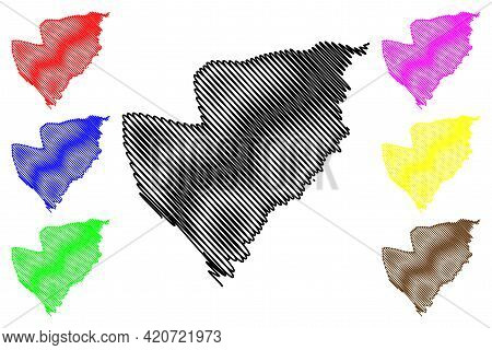 Cantagalo District (democratic Republic Of Sao Tome And Principe, Saint Thomas And Prince) Map Vecto