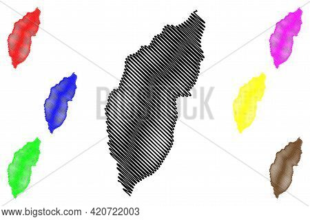 Lemba District (democratic Republic Of Sao Tome And Principe, Saint Thomas And Prince) Map Vector Il