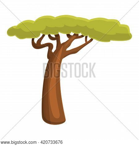 Park Baobab Icon. Cartoon Of Park Baobab Vector Icon For Web Design Isolated On White Background