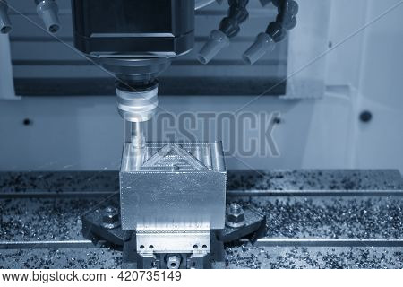 The Cnc Milling Machine Rough Cutting  The Injection Mold Parts By Indexable  Endmill Tools. The Mol