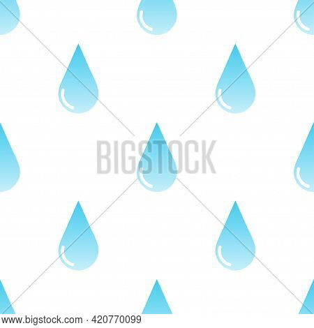 Seamless Pattern With Water Drop. World Water Day. Card For Your Design.water Droplets With Are Wave