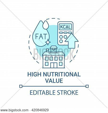 High Nutritional Value Concept Icon. School Healthy Eating Plan. Special Meal Planning Full Of Vitam