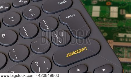 Javascript Programming Language On Kyeboard Button - Photo