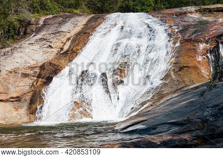 Small Waterfall Over Colored Rocks Near Debegeni Falls, Limpopo, South Africa