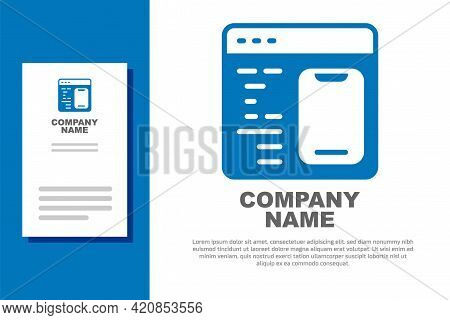 Blue Software, Web Developer Programming Code Icon Isolated On White Background. Javascript Computer