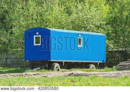 Change House For Builders By The Comstruction Site.