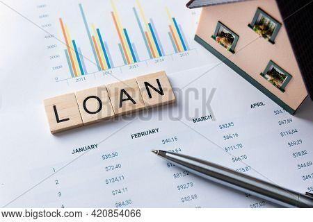 Loan Word From Tiles. Loans For Real Estate Concept