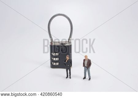 A Scale Of Mini Figure Of Bodyguard With The Locker