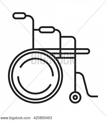 Wheelchair Icon Are Shown.orthopaedic Rehabilitation Icon Vector.