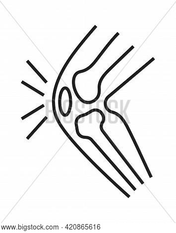 Arthritis, Osteoporosis Knee Icon. Orthopaedic Rehabilitation Help