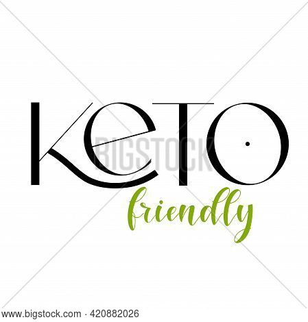 Keto Friendly Diet Vector Design Elements. Logo