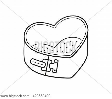 Detachable Baking Dish In Heart Shape With Removable Bottom. Hand Rawn Non-stick Sponge Cake Pan. Ve