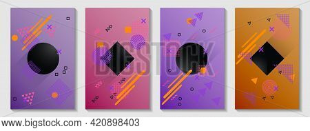 Memphis Cover Layouts Kit. Front Page Templates