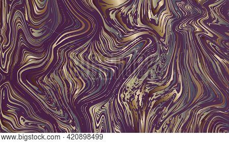 Marble Fluid Texture Vector Background. Marbling Technique Fluid Dye Texture For Your Exterior Desig