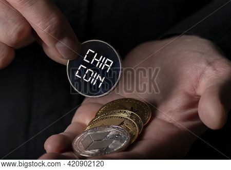 Chia Coin Concept. New Chiacoin Vs Other Crypto Currency.