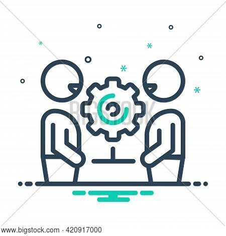 Mix Icon For Collaboration Copartnership Participation Team  Together Cooperation