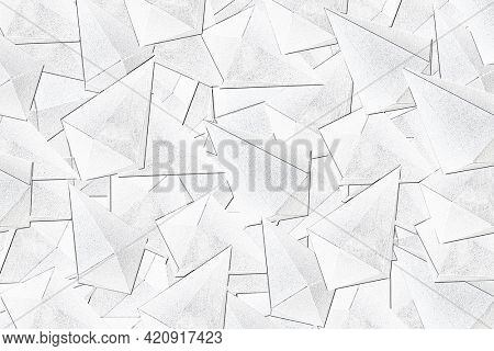 3D white asymmetric hexagonal bipyramid patterned background
