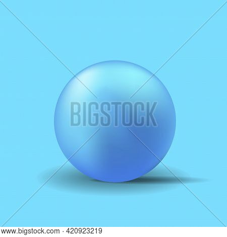Blue Sphere. Vector 3d. Future Technology. Circle, Triangle. Vector Illustration. Stock Image.