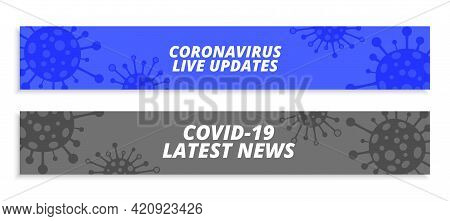 Coronavirus Wide Banner For Latest News And Updates