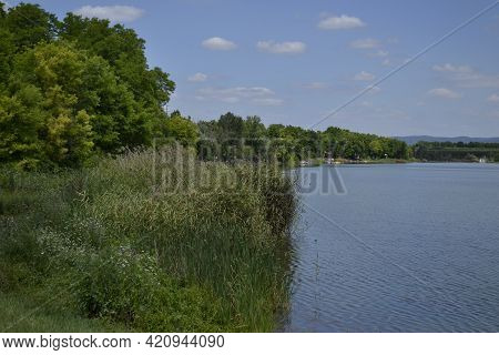 Vrdnik, Serbia - March 02. 2013: Panorama Of An Artificial Lake Called - Borovacko Lake Near The Voj