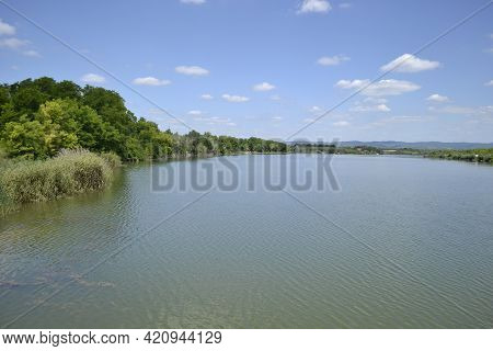 Vrdnik, Serbia - March 02. 2013: Panorama Of An Artificial Lake Called - Borovacko Lake Near The Voj