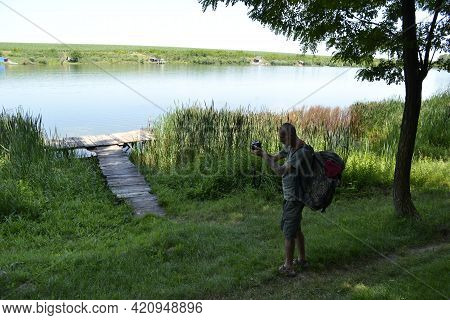 Description: Vrdnik, Serbia - March 02. 2013: Panorama Of An Artificial Lake Called - Borovacko Lake