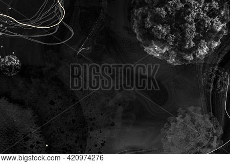 Black infectious coronavirus outbreak background